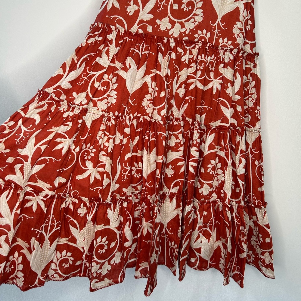 Agua by Agua Bendita Linen Lago Maiz Midi Dress Extra Small - Picture 5 of 12